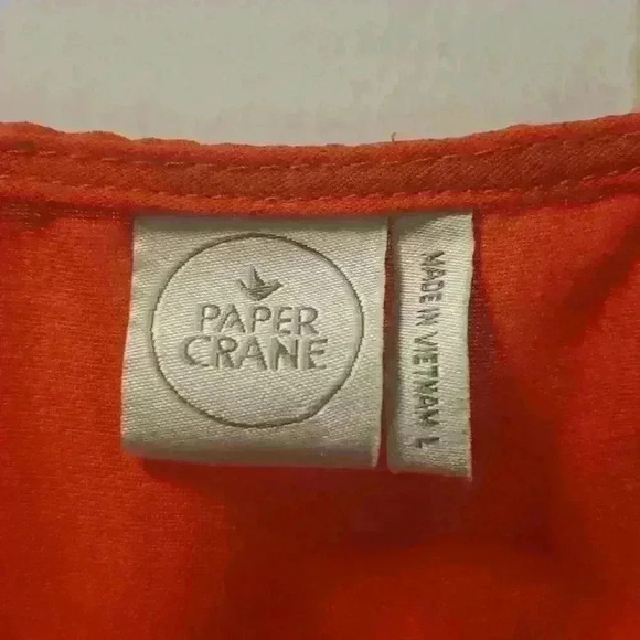 Orange top.  Sz lg by paper crane.  Very cute,  light weight top. - Picture 3 of 3